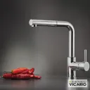 Μπαταρία Νεροχύτη Κουζίνας Fluo Chrome (Γ)
