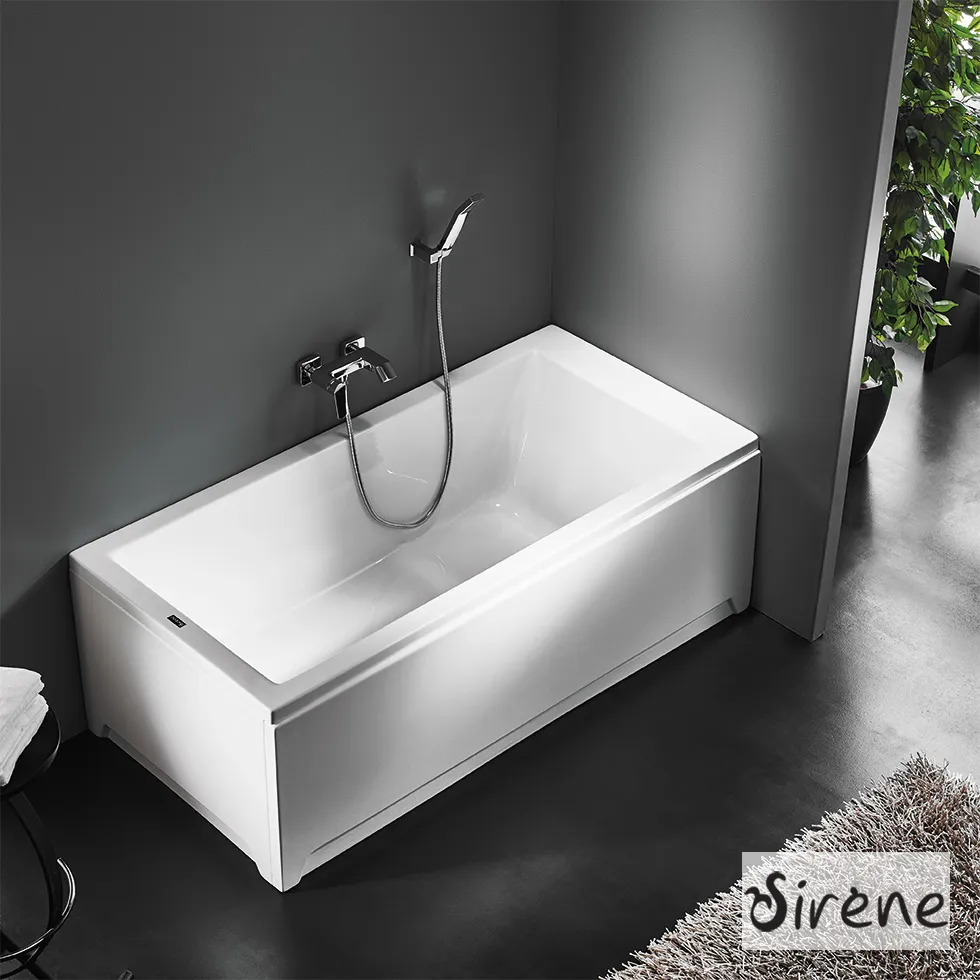 [402-CUB17080] Μπανιέρα Ακρυλική CUBIC 170x80, Sirene White
