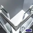 Καμπίνα ντουζιέρας Γωνιακής Εισόδου Corner Entry 100x120 (97-99 x 117-119 εκ.), Devon Flow Clean Glass Chrome