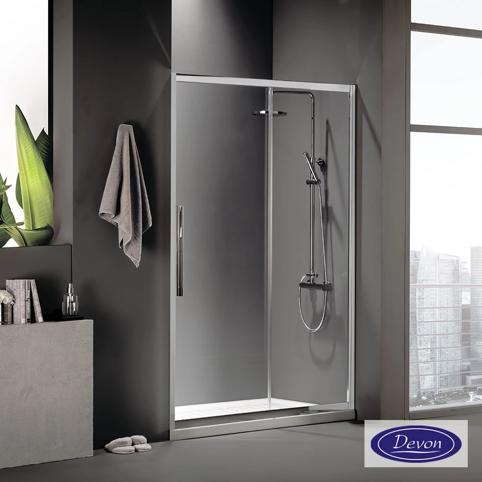 SLIDER 110  (107-111εκ) DEVON FLOW CLEAN-GLASS CHROME