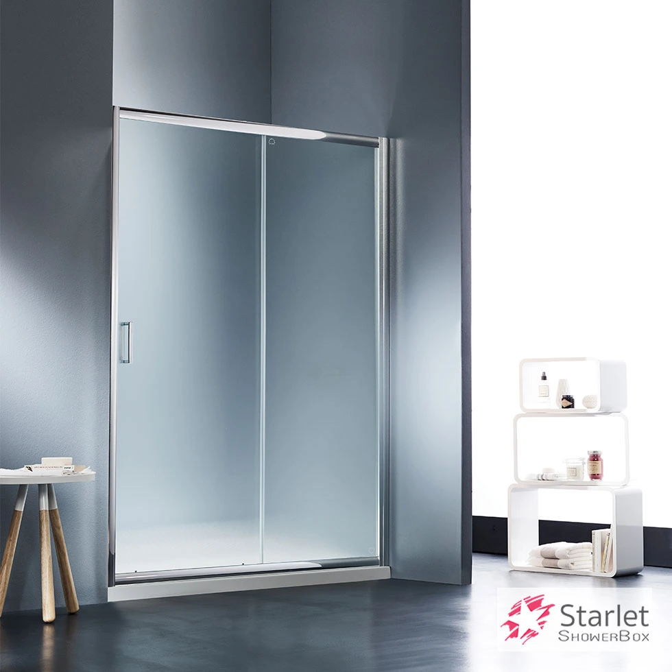 Συρόμενη πόρτα καμπίνας ντουζιέρας Starlet 120 ύψους 180εκ. ρυθμιζόμενη από 117 έως 121εκ. Devon Fabric Chrome