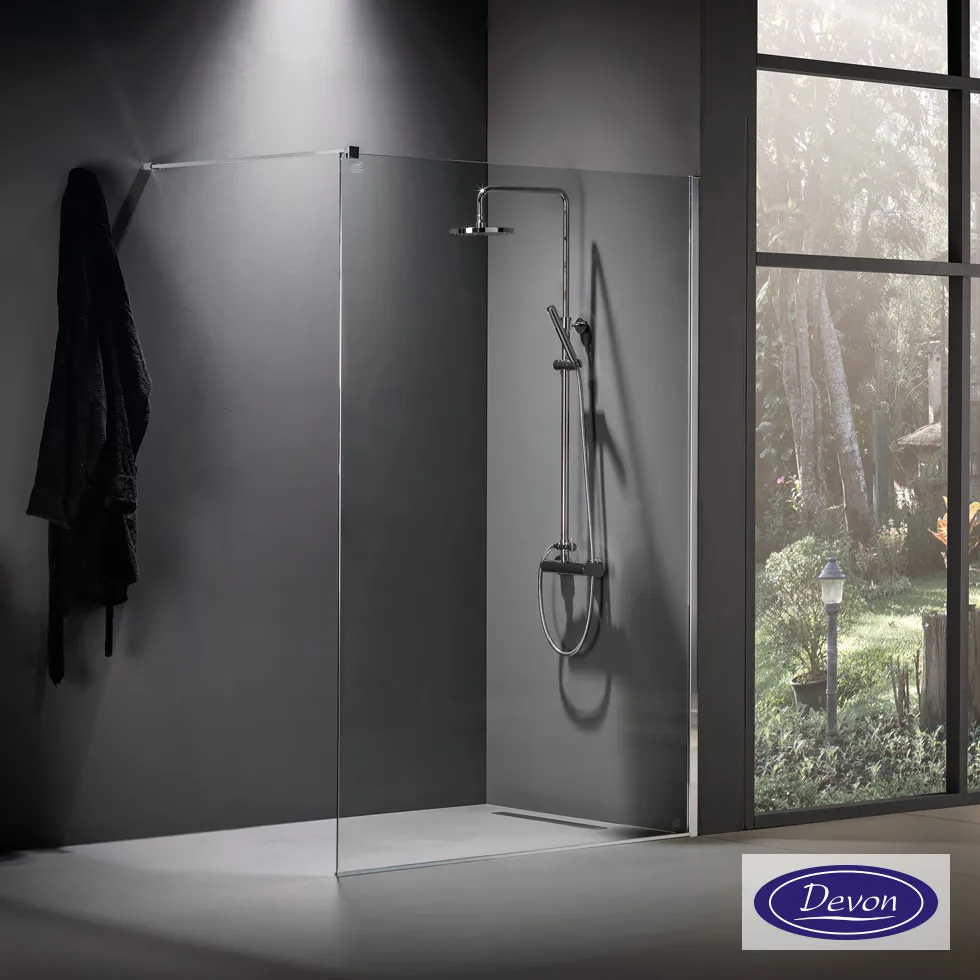 [455-WD100C-100] IWIS WALK-IN 97-99 H.185 CLEAN-GLASS CHROME