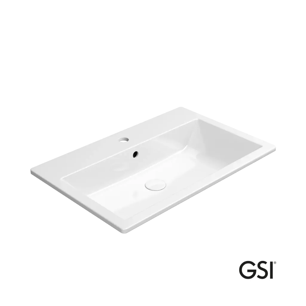 [500-9437-300] Νιπτήρας Πορσελάνης Kube-X 70x46 (1 οπή) GSI White