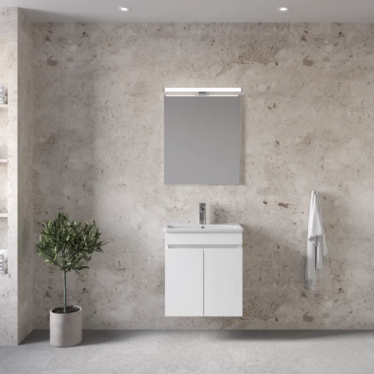 Valencia Βάση Walnut &Νιπτήρας 55Χ33