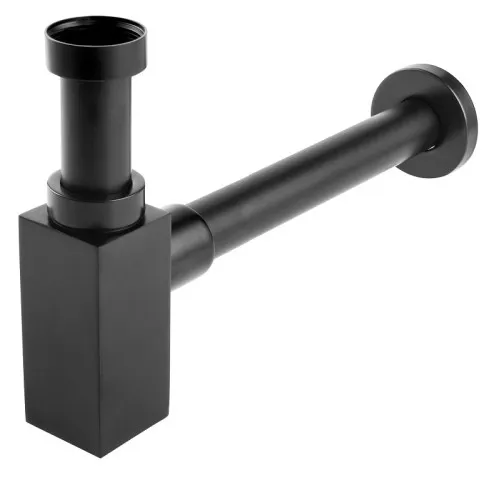 Διακοσμητικό Σιφώνι Τετράγωνο Black Mat